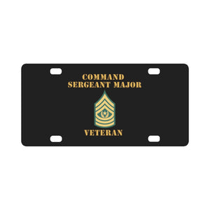 Command Sergeant Major - CSM wTxt - Flat X 300 Classic License Plate