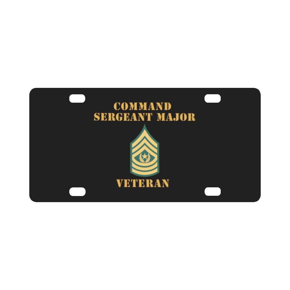 Command Sergeant Major - CSM wTxt - Flat X 300 Classic License Plate