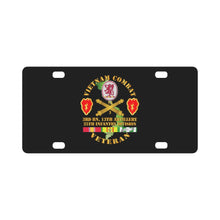 Load image into Gallery viewer, Army - Vietnam Combat Veteran w 3rd Bn 13th Artillery DUI - 25th ID SSI Classic License Plate
