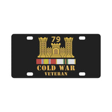 Load image into Gallery viewer, Army - 79th Engineer Battalion - ENG Branch - Cold War Veteran w COLD SVC X 300 Classic License Plate
