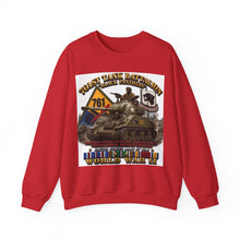 Load image into Gallery viewer, Crewneck Sweatshirt - Army - 761st Tank Battalion - Black Panthers - w Tank w - KITT SSI WWII  EU SVC - 3D - Enhanced
