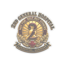 Load image into Gallery viewer, Kiss-Cut Stickers - 2nd General Hospital - Landstuhl Germany - Black - 3D - Enhanced
