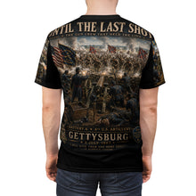 Load image into Gallery viewer, Union Battery - Lt Alonzo Cushing - 3 July 1963 Tribute Tee - Gettysburg, PA, "The Defense That Saved the Union"

