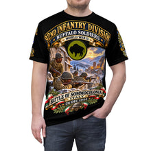 Load image into Gallery viewer, 92nd Infantry Division (Buffalo Soldiers) - Battle for Sommocolonia, Italy, on December 26, 1944 - Tribute Tee - “Defending Allied forces in the Serchio Valley, Italy”
