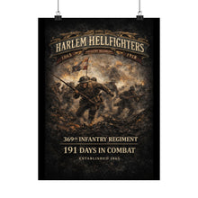 Load image into Gallery viewer, Matte Poster - 369th Infantry Regiment - Harlem Hellfighters charging through chaos
