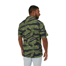 Load image into Gallery viewer, Vietnam Tiger Stripe Hawaiian Camp Shirt — Men's AOP Tropical Military Print
