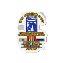 Load image into Gallery viewer, Die-Cut Magnet - XVIII Airborne Corps Desert Storm Ribbons - 3D - Transparent
