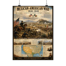Load image into Gallery viewer, Mexican-American War (1836) Tribute Matte Poster - "The War That Expanded a Nation"
