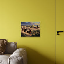 Load image into Gallery viewer, Acrylic Wall Art Panel - Apache Indians attacking a wagon train
