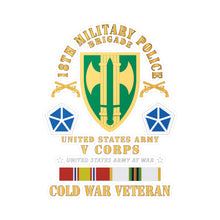 Load image into Gallery viewer, Kiss-Cut Vinyl Decals - Army - 18th MP Brigade - V Corps-  COLD SVC X 300
