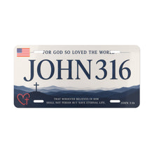 Load image into Gallery viewer, Vanity Plate – For God so loved the world
