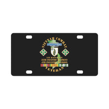 Load image into Gallery viewer, Vietnam Combat Infantry Veteran w 1st Bn 35th Inf - 4th ID SSI X 300 Classic License Plate

