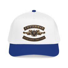 Load image into Gallery viewer, Mid Profile Baseball Cap - USCG - Cutterman - Auxiliary w txt - 3D - Enhanced
