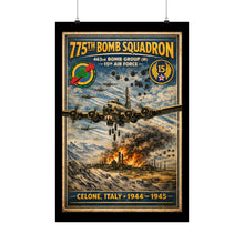 Load image into Gallery viewer, 775th Bomb Squadron Matte Poster — Celone Italy 1944–1945 Vintage WWII Aviation Print - Celone Airfield
