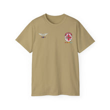 Load image into Gallery viewer, Unisex Ultra Cotton Tee - 57th Medical Detachment "Original Dustoff" with Aviator Wings, Air Medal w Number 33 and Vietnam Service - T-Shirts - Classic
