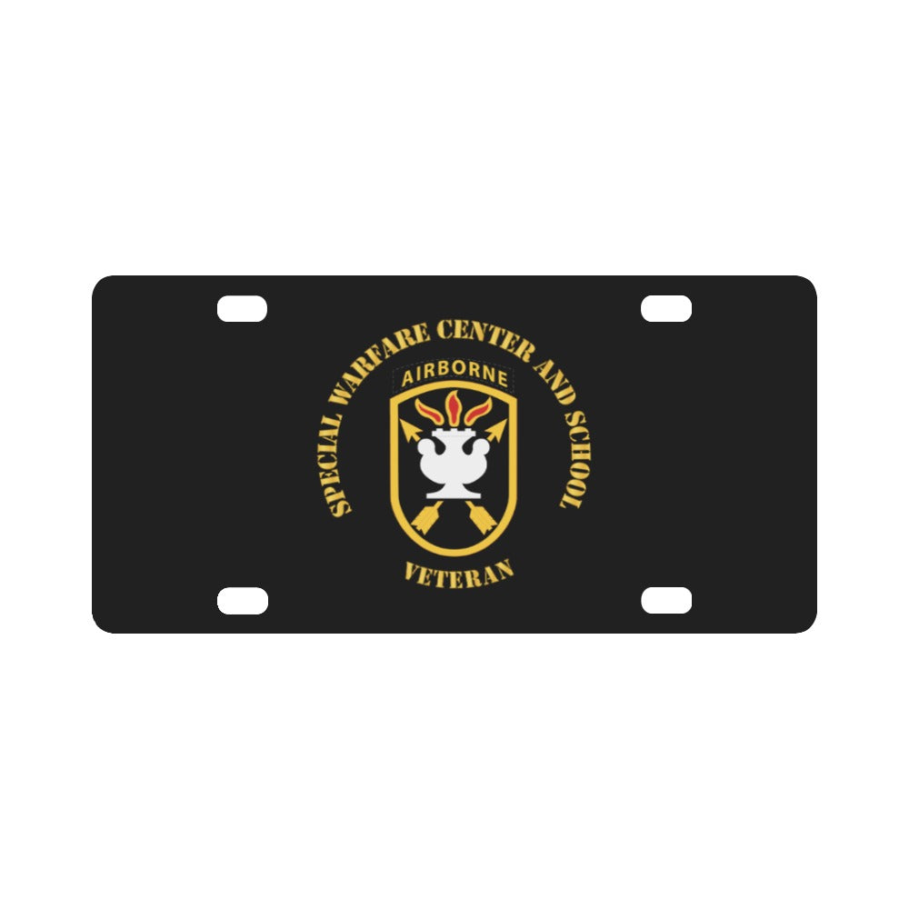 SOF - JFKSWCS - SSI - Veteran wo Backgrnd Classic License Plate