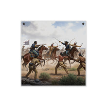 Load image into Gallery viewer, Acrylic Wall Art Panel - 9th Cavalry Regiment fighting Native Americans during the Indian Wars
