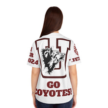 Load image into Gallery viewer, Women&#39;s Baseball Jersey (AOP) - Morales Junior High - Cheer - White
