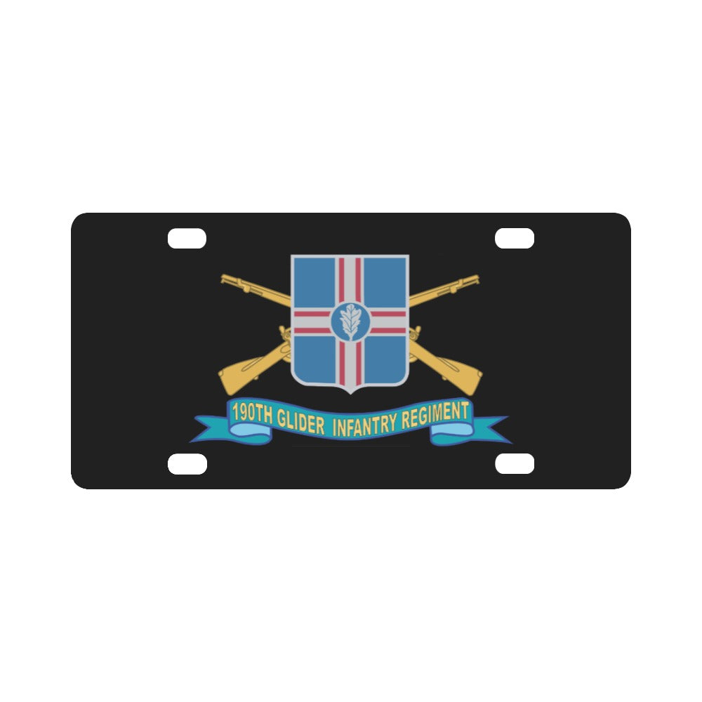 Army - 190th Glider Infantry Regiment w Br - DUI - Ribbon X 300 Classic License Plate