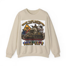 Load image into Gallery viewer, Crewneck Sweatshirt - Army - 761st Tank Battalion - Black Panthers - w Tank w - KITT SSI WWII  EU SVC - 3D - Enhanced
