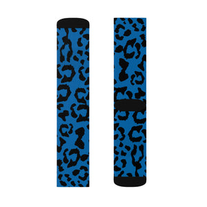Sublimation Socks - Leopard Camouflage - Blue-Black