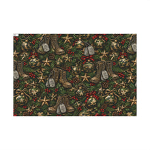 Load image into Gallery viewer, Gift Wrap Paper — Military Christmas Camouflage
