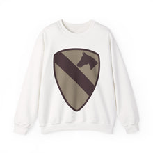Load image into Gallery viewer, Crewneck Sweatshirt  - SSI - 1st Cavalry Division - Subdued Desert X 300
