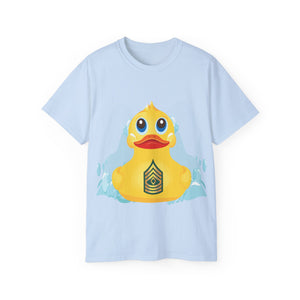 Unisex Ultra Cotton Tee - Yellow Rubber Duck - Front with Water - First Sergeant