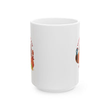 Load image into Gallery viewer, White Ceramic Mug - 11oz &amp; 15oz - Thanksgiving - Happy Turkey Day
