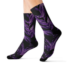 Load image into Gallery viewer, Sublimation Socks - Electric purple zebra stripes pattern
