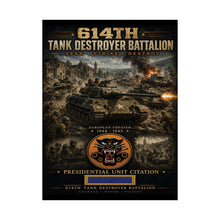 Load image into Gallery viewer, 614th Tank Destroyer Battalion WWII Matte Poster — "Hunting the Hunters"
