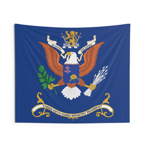 Indoor Wall Tapestries - 353rd Infantry Regiment Regimental Colors Tapestry - Ad ASTRA PER ASPERA