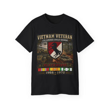 Load image into Gallery viewer, Vietnam Veteran – 11th Armored Cavalry Regiment – Blackhorse – Vietnam War Tribute T-Shirt – Vietnam Soldier – 1966–1972
