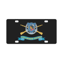 Load image into Gallery viewer, Army - 418th Infantry Regiment - DUI w Br - Ribbon X 300 Classic License Plate
