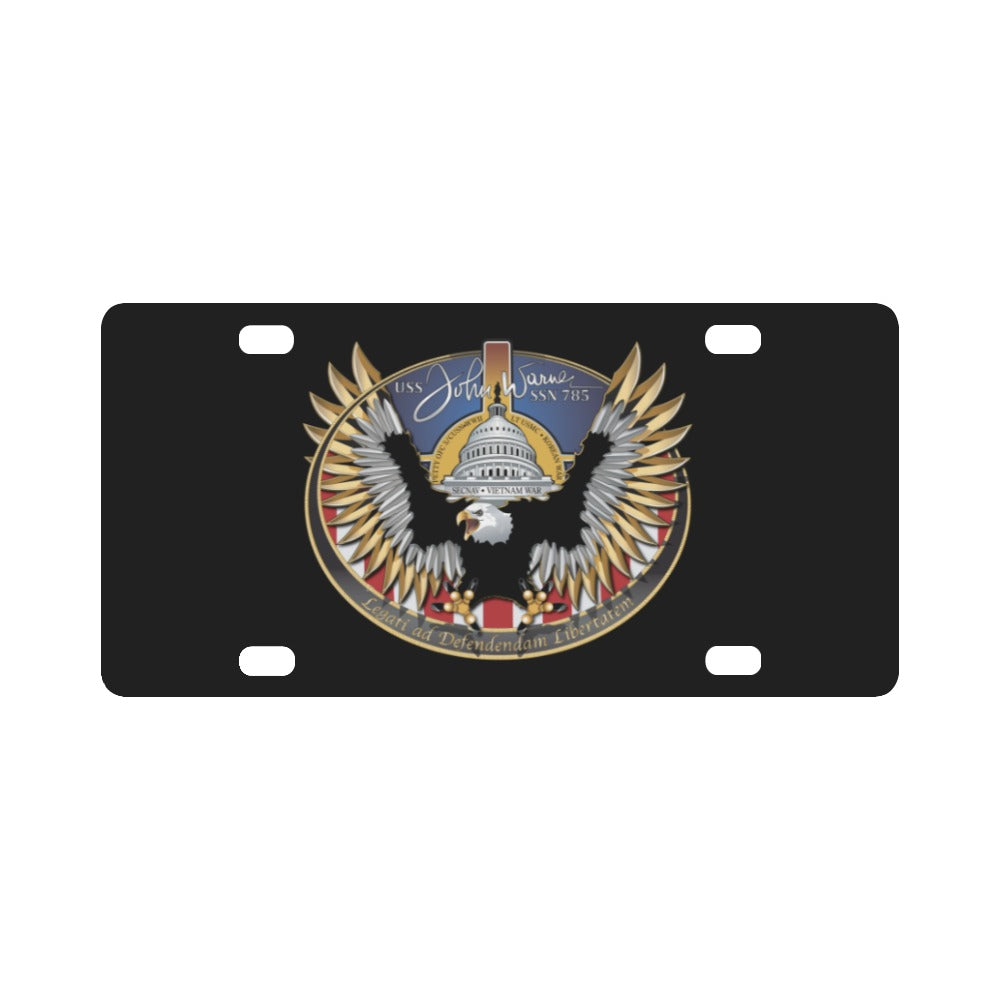 USS John Warner (SSN 785) X 300 Classic License Plate