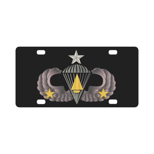 Army - Combat Paratrooper - Combat Vet wo Txt Classic License Plate