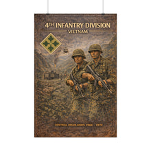 Load image into Gallery viewer, Rolled Posters - 4th Infantry Division in Vietnam 1966-1970
