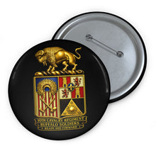 Load image into Gallery viewer, Custom Pin Buttons - Army - 10th Cavalry Regiment - BUffalo Soldiers - COA - Ready and Forward - 3D Enhanced
