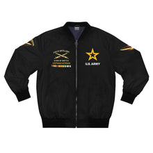 Load image into Gallery viewer, U.S. Army 'King of Battle' - Vietnam Veteran Bomber Jacket – M101, 105mm Howitzer Field Artillery Military Jacket "King of Battle" Series
