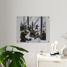 Load image into Gallery viewer, Acrylic Wall Art Panel - 101st Airborne Division fighting the German Army at the Battle of Bastogne
