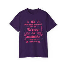 Load image into Gallery viewer, Unisex Ultra Cotton Tee - Déesse multitâche en typographie rose - Pink texts
