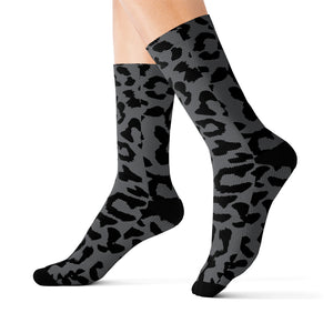 Sublimation Socks - Leopard Camouflage - Battleship Color