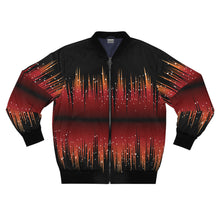 Load image into Gallery viewer, Men&#39;s AOP Bomber Jacket - Red Night Sky Full of Stars
