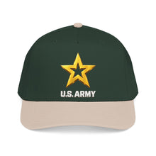 Load image into Gallery viewer, Mid Profile Baseball Cap - Army Star W Us Army w White Star - 3D - Enhanced
