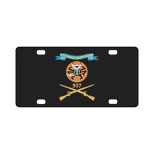 Load image into Gallery viewer, Army - 507th Infantry Regiment - PP w Br - Ribbon w Regimental Number X 300 Classic License Plate
