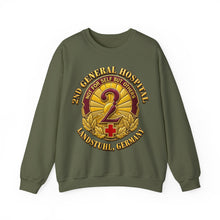 Load image into Gallery viewer, Crewneck Sweatshirt - Army - 2nd General Hospital - Landstuhl Germany - 3D - Enhanced
