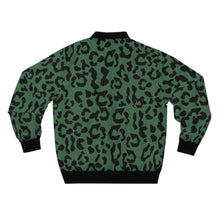 Load image into Gallery viewer, Men&#39;s AOP Bomber Jacket - Leopard Camouflage - Green-Black
