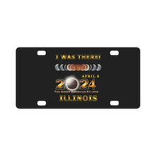 Load image into Gallery viewer, Total Eclipse - 2024 - I was There w Yellow Outline - ILLINOIS Classic License Plate
