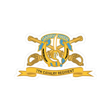 Load image into Gallery viewer, Kiss-Cut Stickers - Army  - 7th Cavalry Regiment w Br - Ribbon X 300
