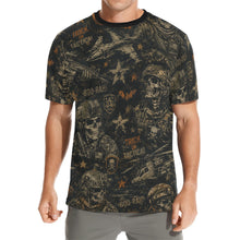 Load image into Gallery viewer, Gritty Military Halloween Camouflage Men's All Over Print Crew Neck T-Shirt
